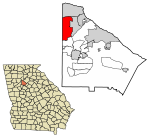 DeKalb County Georgia Incorporated and Unincorporated areas Brookhaven Highlighted 1310944